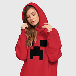 Женское худи-платье Minecraft, цвет: красный — фото 2