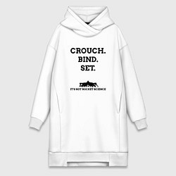 Женское худи-платье Crouch Bind Set, цвет: белый