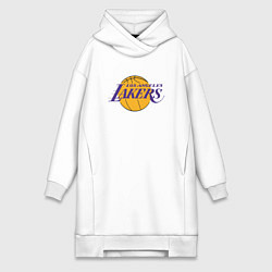 Женское худи-платье LA LAKERS, цвет: белый