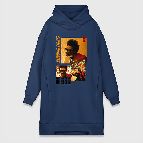 Женская толстовка-платье BLINDING LIGHTS / Тёмно-синий – фото 1