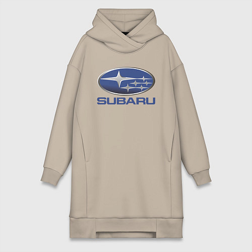 Женская толстовка-платье SUBARU / Миндальный – фото 1