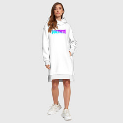 Женское худи-платье FORTNITE 2, цвет: белый — фото 2