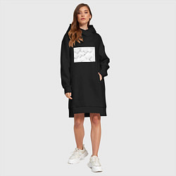 Женское худи-платье Геометрическая Абстракция, цвет: черный — фото 2