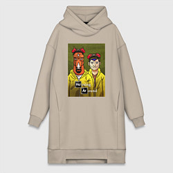 Женское худи-платье BoJack Horseman, цвет: миндальный