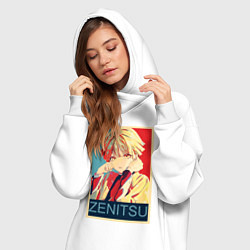 Женское худи-платье Зеницу Агацума, цвет: белый — фото 2