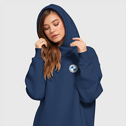 Женское худи-платье BMW LOGO 2020, цвет: тёмно-синий — фото 2