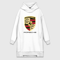 Женское худи-платье PORSCHE, цвет: белый