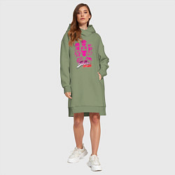 Женское худи-платье JOJOS BIZARRE ADVENTURE, цвет: авокадо — фото 2