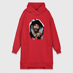 Женское худи-платье Snoop Dogg, цвет: красный
