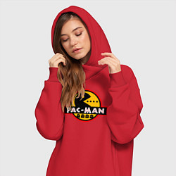 Женское худи-платье PAC-MAN, цвет: красный — фото 2