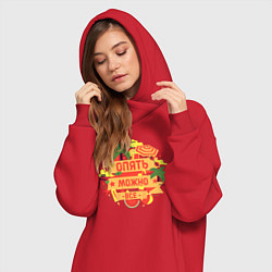 Женское худи-платье Опять можно всё, цвет: красный — фото 2