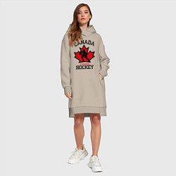 Женское худи-платье Canada Hockey, цвет: миндальный — фото 2