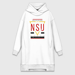 Женское худи-платье NSU, цвет: белый