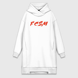 Женское худи-платье FCSM, цвет: белый