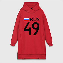 Женское худи-платье RUS 49, цвет: красный