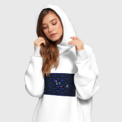 Женское худи-платье Pacman, цвет: белый — фото 2
