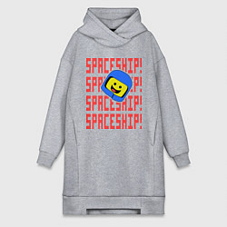 Женское худи-платье Spaceship, цвет: меланж
