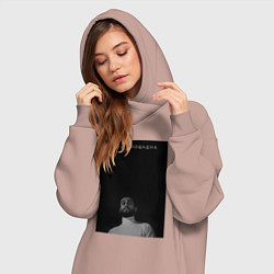 Женское худи-платье Ты беспощадна, цвет: пыльно-розовый — фото 2