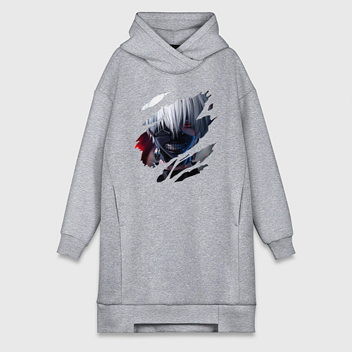 Женская толстовка-платье Кен Канеки / Меланж – фото 1