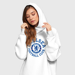 Женское худи-платье Chelsea FC, цвет: белый — фото 2