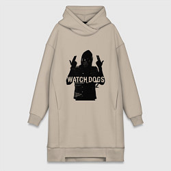 Женское худи-платье Watch dogs 2 Z, цвет: миндальный