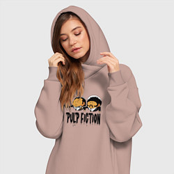 Женское худи-платье Pulp fiction, цвет: пыльно-розовый — фото 2