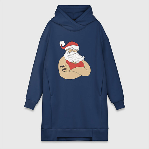 Женская толстовка-платье Santa Claus / Тёмно-синий – фото 1