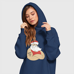 Женское худи-платье Santa Claus, цвет: тёмно-синий — фото 2