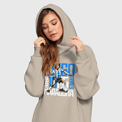 Женское худи-платье 10 Diego Maradona, цвет: миндальный — фото 2