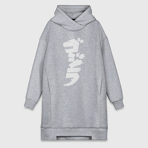 Женская толстовка-платье Годзилла / Меланж – фото 1