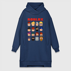 Женское худи-платье ROBLOX, цвет: тёмно-синий
