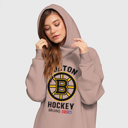 Женское худи-платье BOSTON BRUINS NHL, цвет: пыльно-розовый — фото 2