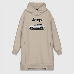 Женское худи-платье Jeep, цвет: миндальный