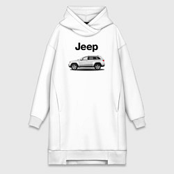 Женское худи-платье Jeep, цвет: белый
