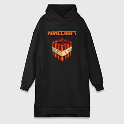 Женское худи-платье Minecraft, цвет: черный