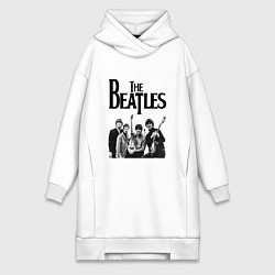 Женское худи-платье The Beatles, цвет: белый