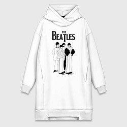 Женское худи-платье THE BEATLES, цвет: белый