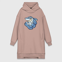 Женское худи-платье Shark Fit, цвет: пыльно-розовый