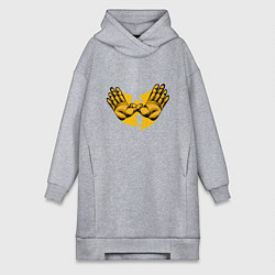 Женское худи-платье Wu-Tang Forever, цвет: меланж
