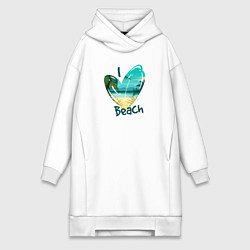 Женское худи-платье Love Beach, цвет: белый