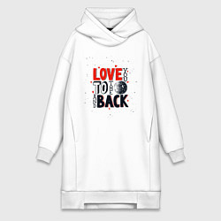 Женское худи-платье Love back, цвет: белый