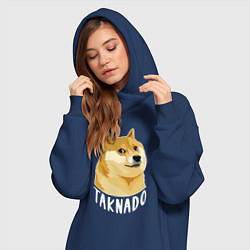 Женское худи-платье ПЕС МЕМTAKNADO, цвет: тёмно-синий — фото 2