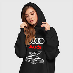 Женское худи-платье AUDI TT АУДИ ТТ СПОРТ, цвет: черный — фото 2