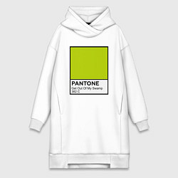 Женское худи-платье Shrek: Pantone Color, цвет: белый