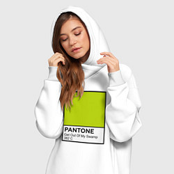 Женское худи-платье Shrek: Pantone Color, цвет: белый — фото 2