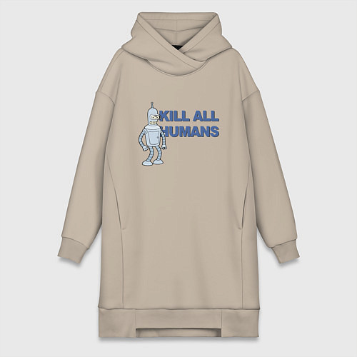 Женская толстовка-платье Бендер Родригес / Миндальный – фото 1