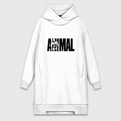 Женское худи-платье ANIMAL ЭНИМАЛ, цвет: белый