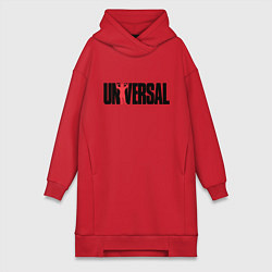Женское худи-платье ANIMAL UNIVERSAL ЭНИМАЛ, цвет: красный