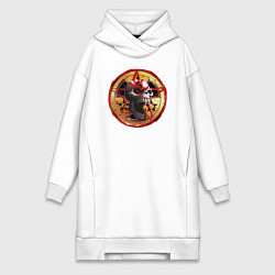 Женское худи-платье 5 Finger Death Punch, цвет: белый