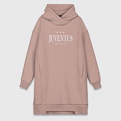 Женское худи-платье Juventus Tee est 1897 2021, цвет: пыльно-розовый